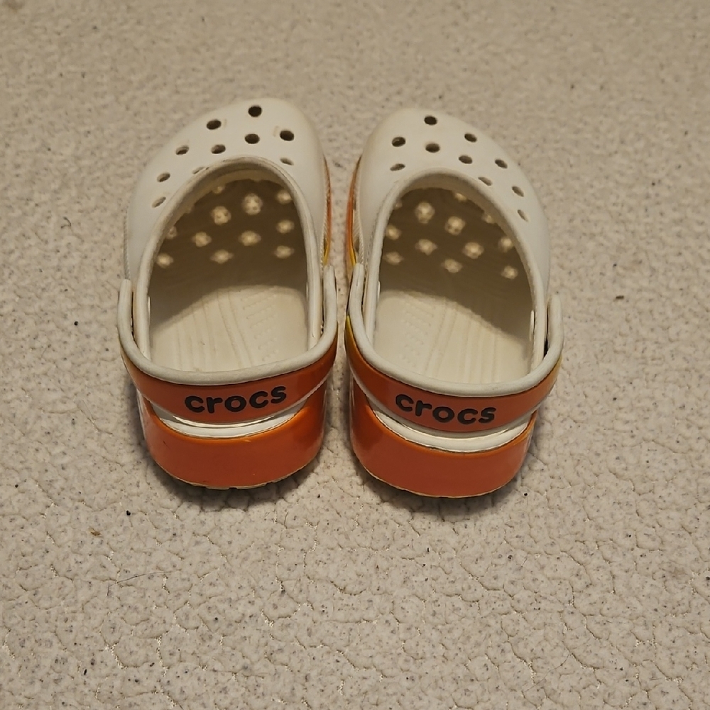 CROCS Kids' Sandals in White and Orange